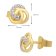 GLIZZ GL8675 Women's Stud Earrings Knot Gold 333/8K With Cubic Zirconia 6