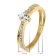 GLIZZ GL8806 Women's Ring Gold 333/8K with Cubic Zirconia 6