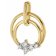 GLIZZ GL8137 Damenkette mit Gold-Anhänger 333/8K Zirkonia 2