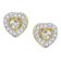 GLIZZ GL8153 Damen-Ohrringe Gold 333/8K Herz Zirkonia Ohrstecker 2
