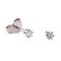 GLIZZ GL8158 Women's Diamond Stud Earrings 585 White Gold 0.1 Carat 1