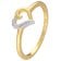 GLIZZ GL8376 Damenring Gold 333/8K Bicolor 1