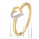 GLIZZ GL8376 Damenring Gold 333/8K Bicolor 3