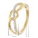GLIZZ GL8364 Women's Ring 333/8K Gold Two-Colour 3