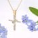 GLIZZ GL8640 Damen-Halskette mit Diamant-Kreuz Gold 333/8K 4