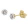 GLIZZ GL8639 Damen-Ohrringe Mit Diamanten Gold 333/8K Blüten Ohrstecker 1