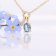 GLIZZ GL8643 Damen-Kette Gold 333/8K Collier mit Diamant und Saphir 3