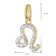 GLIZZ GL8330-05 Leo Zodiac Sign 333/8K Gold on Plated Silver Chain 7