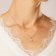 GLIZZ GL8330-06 Virgo Zodiac Sign 333/8K Gold on Plated Silver Chain 5