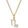 GLIZZ GL8330-10 Capricorn Zodiac Sign 333/8K Gold on Plated Silver Chain 1