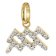 GLIZZ GL8330-11 Sternzeichen Wassermann Gold 333/8K an vergoldeter Silberket 2