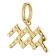 GLIZZ GL8330-11 Sternzeichen Wassermann Gold 333/8K an vergoldeter Silberket 3