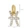 GLIZZ GL8330-12 Pisces Zodiac Sign Gold 333/8K on Plated Silver Chain 7