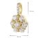GLIZZ GL8316 Anhänger Gold 333 Zirkonia-Blüte an vergolder Silberkette 6