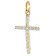 GLIZZ GL8317 Kreuz-Anhänger Gold 333 mit Zirkonia an vergolder Silberkette 2
