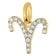 GLIZZ GL8330-01 Aries Zodiac Sign 333/8K Gold on Plated Silver Chain 2