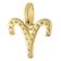 GLIZZ GL8330-01 Aries Zodiac Sign 333/8K Gold on Plated Silver Chain 3