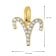 GLIZZ GL8330-01 Aries Zodiac Sign 333/8K Gold on Plated Silver Chain 6