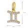 GLIZZ GL8330-03 Sternzeichen Zwilling Gold 333/8K an vergoldeter Silberkette 6