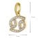 GLIZZ GL8330-04 Cancer Zodiac Sign Gold 333/8K on Plated Silver Chain 6