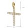 GLIZZ GL8357 Necklace With Small Cross 333 Gold Cubic Zirconia 5