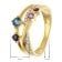 GLIZZ GL8560 Damenring Gold 333 / 8K Multicolor 4