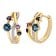 GLIZZ GL8565 Damen-Ohrringe Gold 333 / 8K Multicolor Klapp-Creolen 1