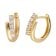 GLIZZ GL8566 Damen-Ohrringe Gold 333 / 8K Zirkonia Klapp-Creolen 1