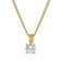 GLIZZ GL1070-45 Lab Grown Diamant-Anhänger 0,50 ct Gelbgold an Silberkette 1