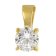 GLIZZ GL1070-45 Lab Grown Diamant-Anhänger 0,50 ct Gelbgold an Silberkette 2