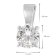 GLIZZ GL1071-45 Lab Grown Diamant Anhänger 0,50 ct Weißgold an Silber-Kette 6