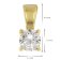 GLIZZ GL1068 Pendant With 0.25 ct Lab Grown Diamond 333 Yellow Gold 3