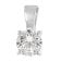 GLIZZ GL1071 Schmuck-Anhänger mit Lab Grown Diamant 0,50 Karat 333 Weißgold 1