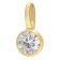 GLIZZ GL1455 Anhänger Gold 333 Lab Grown Diamant 0,25 ct + vergoldete Kette 2