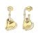 Guess JUBE06076JWYGT/U Women's Hoop Earrings Hearts Pave Gold Tone 1