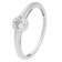 GLIZZ GL1670 Damenring Weißgold 333/8K Solitär-Ring mit Zirkonia 1
