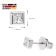 GLIZZ GL1682 Damen-Ohrringe Weißgold 750 Diamant-Ohrstecker 4