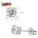 GLIZZ GL1686 Damen-Ohrringe Weißgold 333 / 8K Zirkonia-Ohrstecker 4