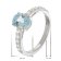 GLIZZ GL1144-02 Damenring Weißgold 375/9K mit Blautopas und Zirkonia 4