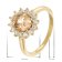 GLIZZ GL1137-09 Damenring Gelbgold 375/9K mit Rosa Morganit und Zirkonia 4