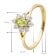 GLIZZ GL1278 Damenring 333 Gold mit Peridot und Lab-Grown Diamanten 4