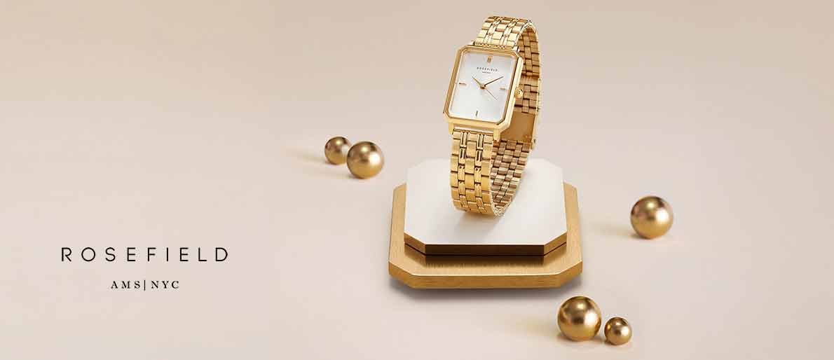 Rosefield Damenuhr Octagon Goldfarben